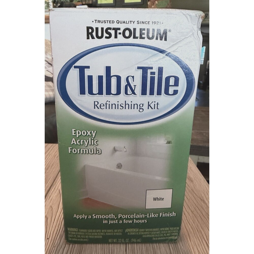 Rust-Oleum Tub & Tile Refinishing Kit White 32 oz Epoxy Acrylic 7860519 New